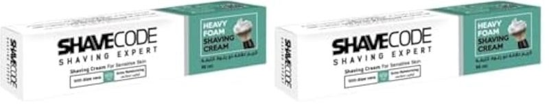 Shave Code Panthenol Shaving Cream For Sensitive Skin, 90 Ml (Pack of 2)