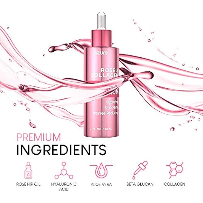 Azure Rose & Collagen Revitalizing Eye Serum - Hydrating & Smoothing | Reduces Wrinkles, Fine Lines & Under Eye Bags | Minimize Signs of Aging | Made in Korea - 60mL - Image 2