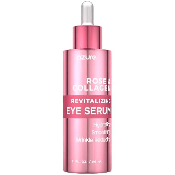 Azure Rose & Collagen Revitalizing Eye Serum - Hydrating & Smoothing | Reduces Wrinkles, Fine Lines & Under Eye Bags | Minimize Signs of Aging | Made in Korea - 60mL - Image 1