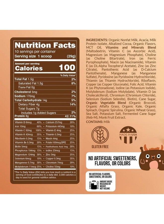 Nakd Naked Chocolate Kids Daily Essentials, Kids Protein Shake Made With Organic Milk, 6 Organic Vegetables, 25 Vitamins and Minerals, No Artificial Sweeteners, Flavors, Colors or Preservatives - Image 3