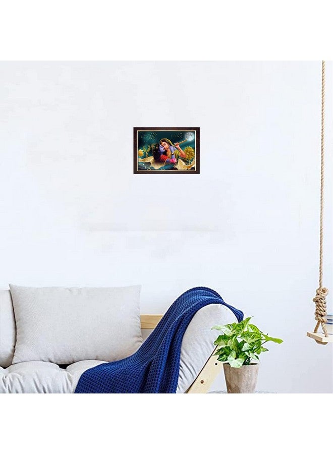 Dharvika Innovations Dharvika Innovations Radha Krishna Photo Frame Big Size Home Decoration with Sparkle Coated Lamination (14x20 Inch) - 20494 - Image 5