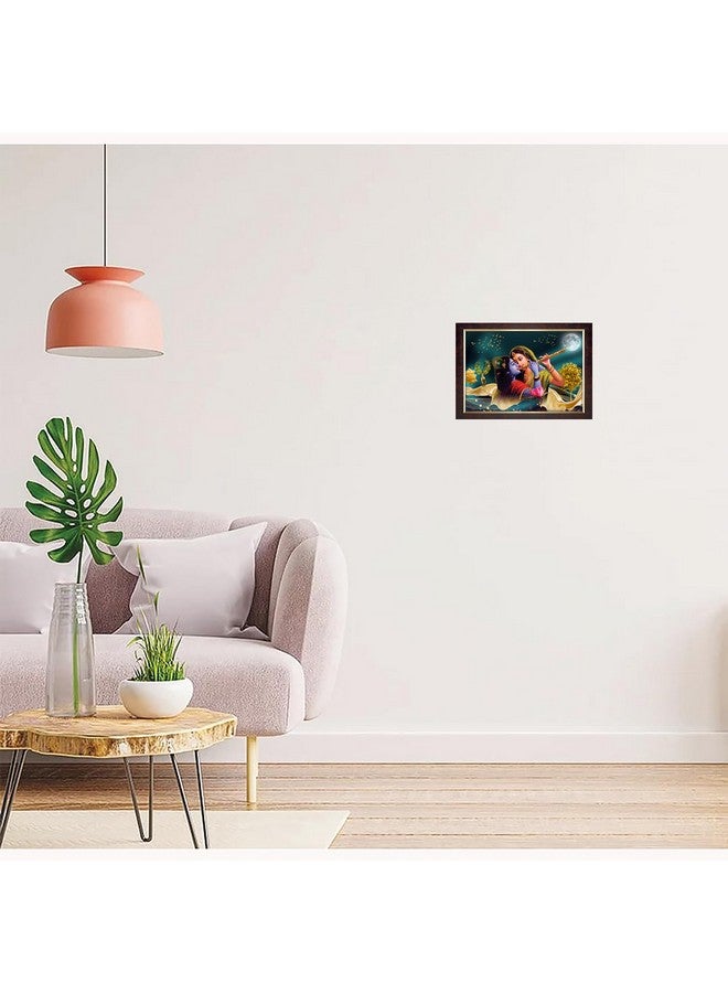 Dharvika Innovations Dharvika Innovations Radha Krishna Photo Frame Big Size Home Decoration with Sparkle Coated Lamination (14x20 Inch) - 20494 - Image 4