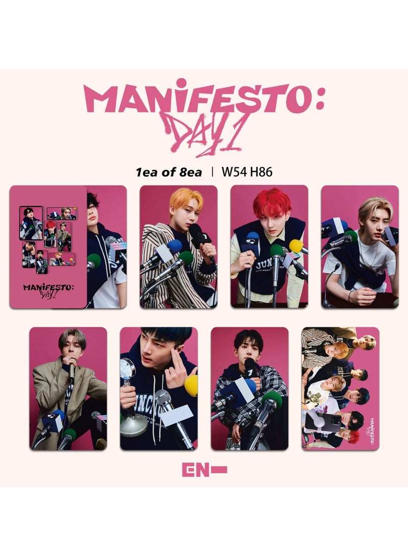 NIBEMINENT 8 Pcs Kpop Enhypen MANIFESTO: DAY 1 Lomo Cards Card For Fans Collection Gifts - Image 1