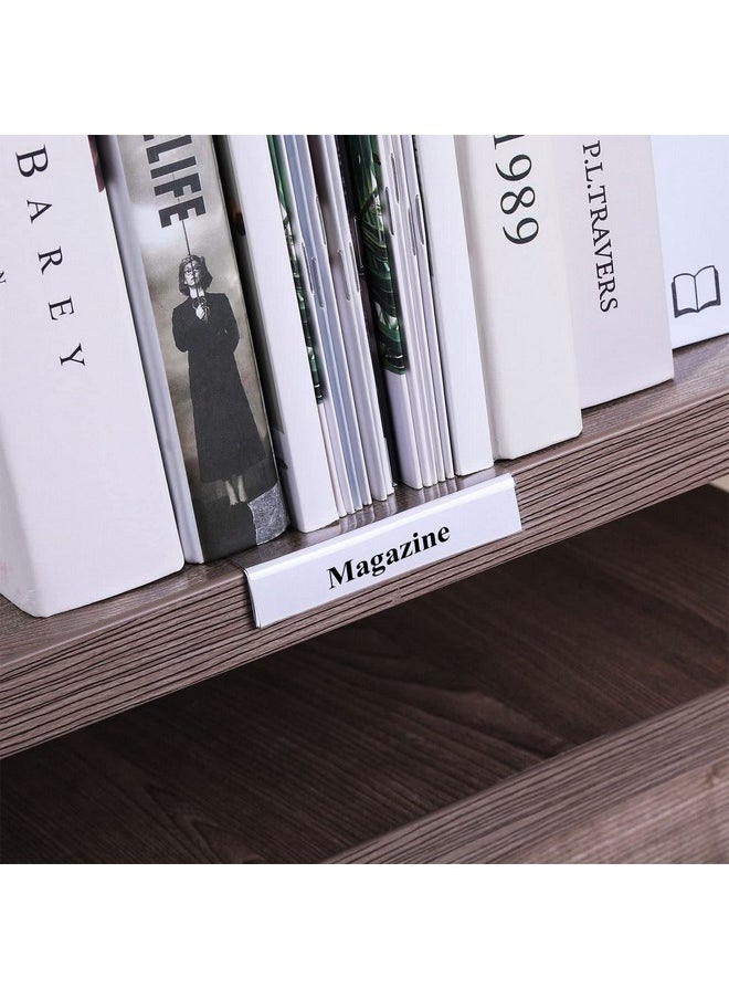 Containlol - 15 Pieces Moveable Shelf Label Holders Clear Shelves Tags Moveable Library Shelf Markers Transparent Shelf Label Display Holder For Classroom Office Library Book Shelves (3.03 X 9.06 X 0.63 Inch) - Image 1