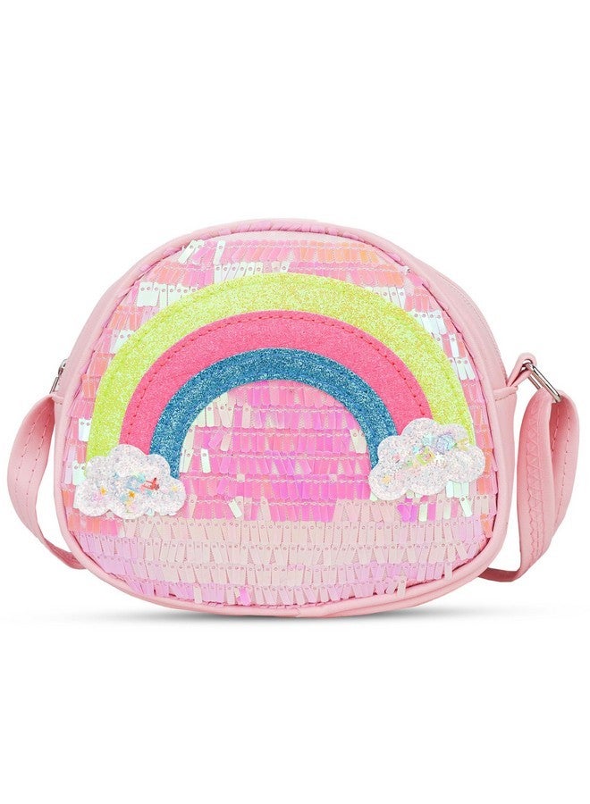 ADSON Laser Holographic Rainbow Crossbody Bag Sequins Bow Purse Cute Shoulder Bag Coin Purse Handbag Cute Tote Girl Messenger Girl Child Tote Wallet Flash kids Crossbody Bag(Rainbow Multi Colour) - Image 1