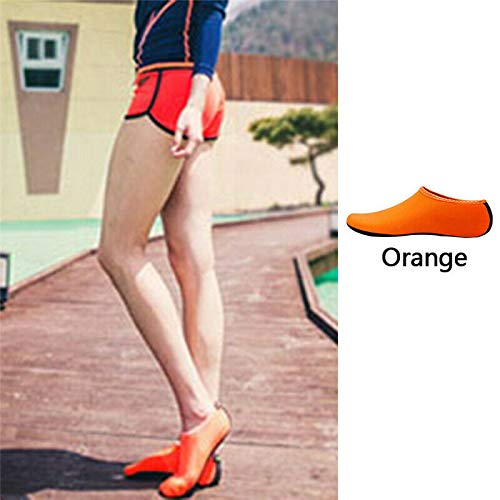 Boolavard Water Sports Shoes Barefoot Quick-Dry Aqua Yoga Socks Slip-on for Men Women Kids (7/8, Orange, x_l) - Image 2