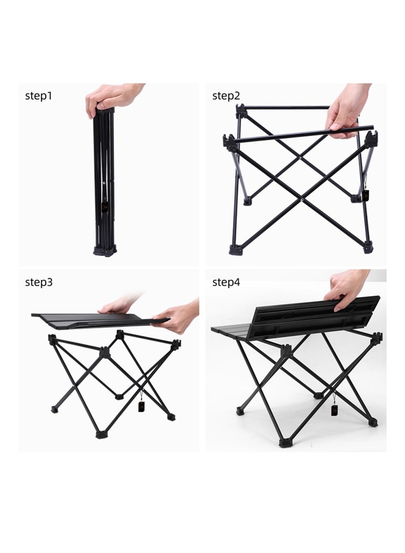 شاربدو طاولة تخييم قابلة للطي، طاولة نزهة مع حقيبة حمل، طاولة محمولة للتخييم، نزهة في فناء الحديقة، شواء، شاطئ، صيد السمك - Image 2