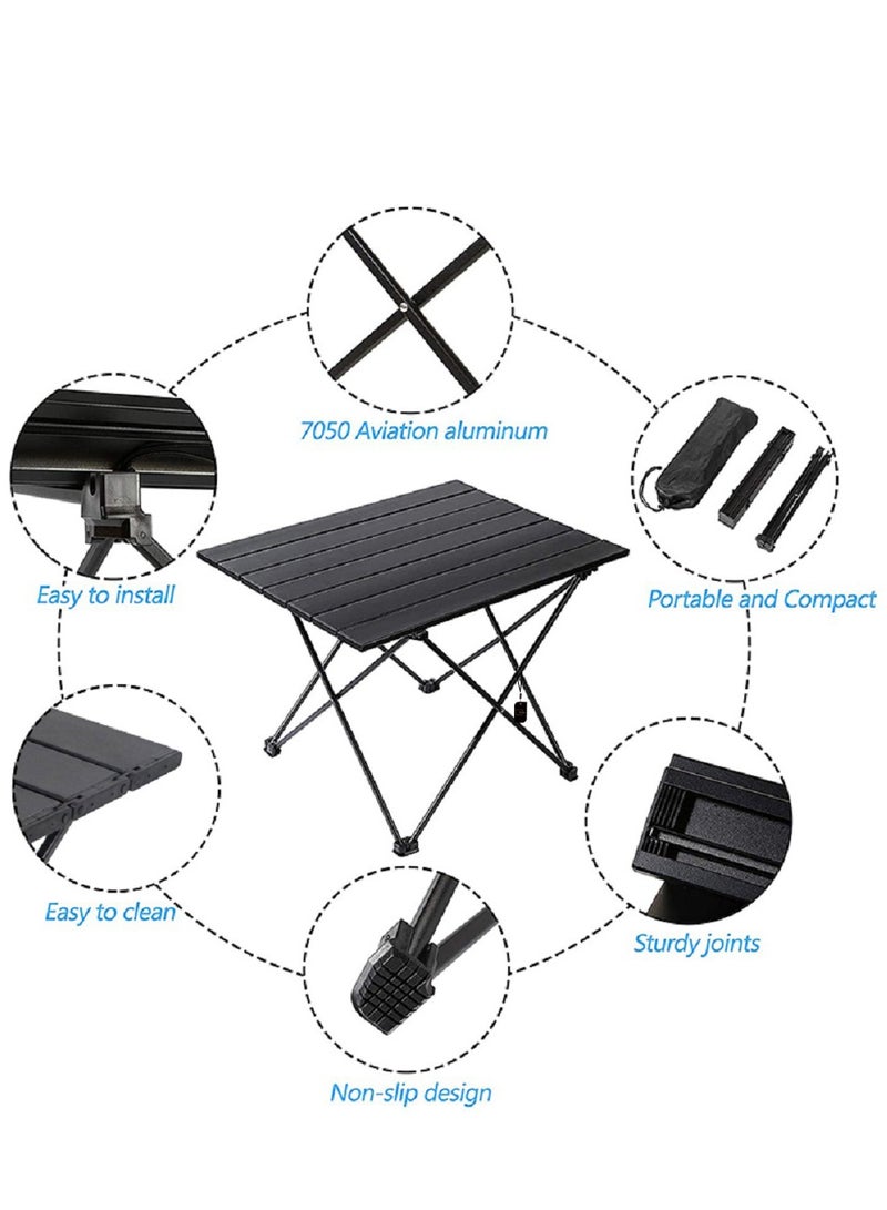 شاربدو طاولة تخييم قابلة للطي، طاولة نزهة مع حقيبة حمل، طاولة محمولة للتخييم، نزهة في فناء الحديقة، شواء، شاطئ، صيد السمك - Image 3