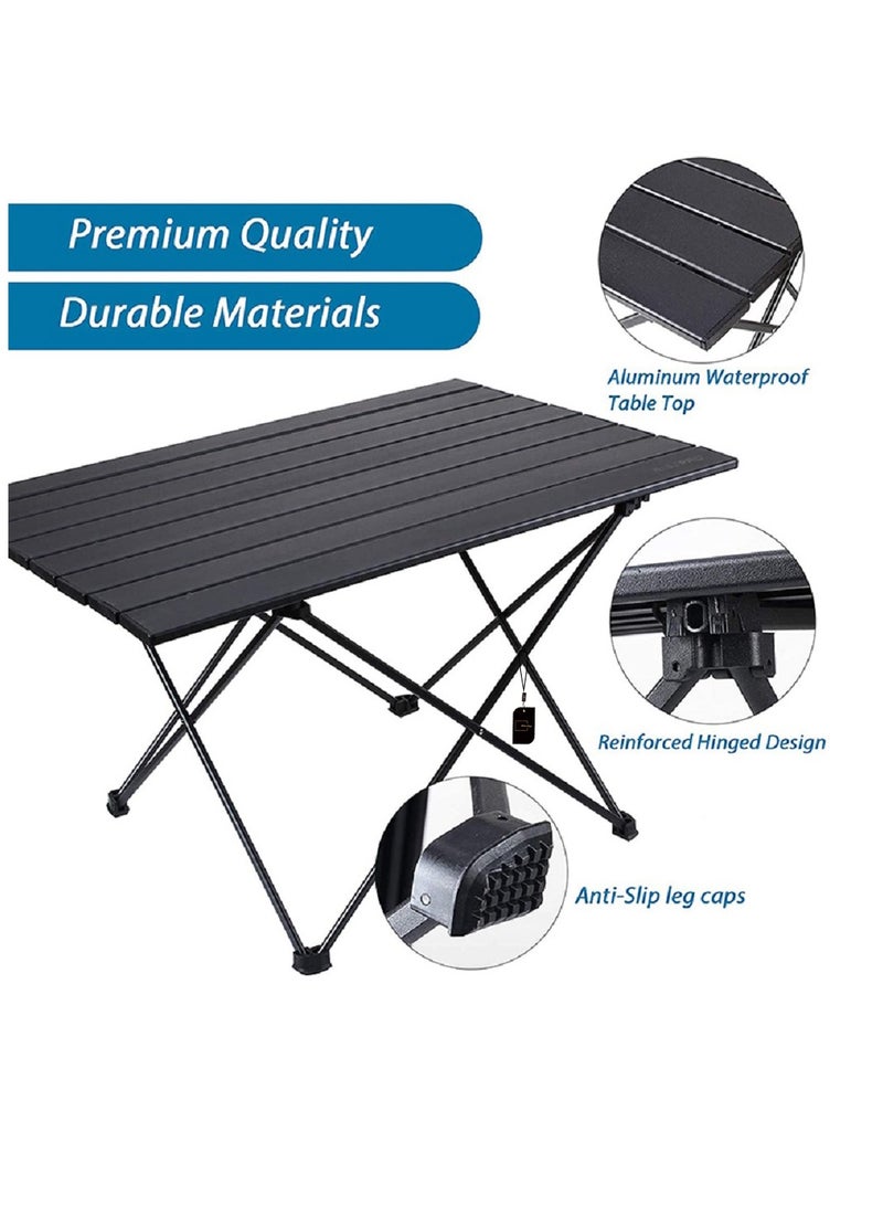 شاربدو طاولة تخييم قابلة للطي، طاولة نزهة مع حقيبة حمل، طاولة محمولة للتخييم، نزهة في فناء الحديقة، شواء، شاطئ، صيد السمك - Image 4