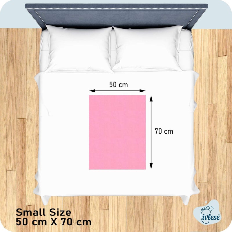 IVLESE Waterproof & Washable Baby Care Quick Dry Sheet (Small Size, Baby Pink Color, Pack of 2) - Image 4
