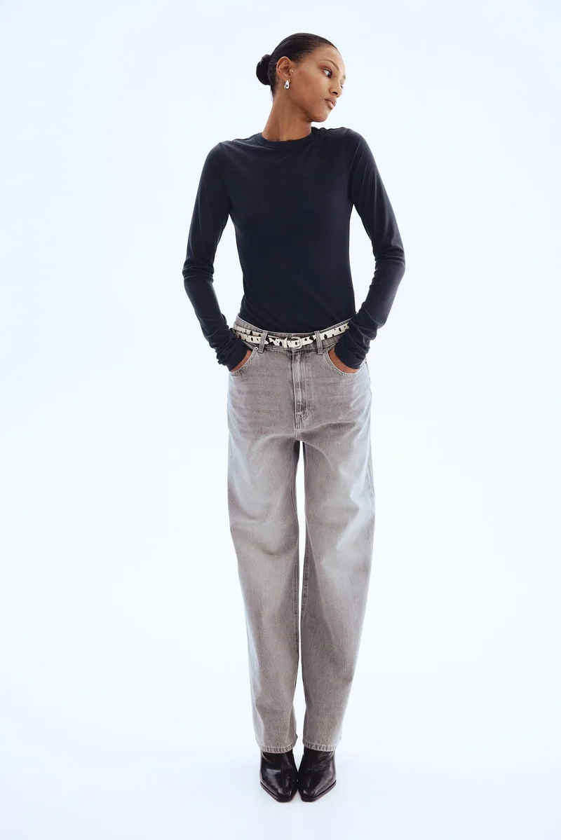 H&M Ribbed modal-blend top