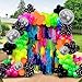 SPFYunion 168PCS Rainbow Balloon Arch Garland Kit Neon Balloons 5 10 12 18 Inch Colorful Balloons Disco for Birthday Anniversary Dark Party Back to 80s 90s Disco Party Decorations Supplies - Image 2