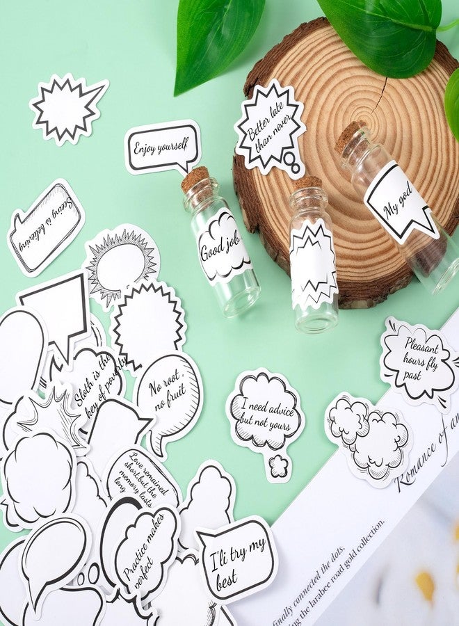 OIIKI White Dialog Box Paper Stickers, OIIKI 90PCS Small Talking Box Stickers to Write on, Self-Adhesive Thought Dialog Stickers for Notes, Planners, Dairy for Women Girls - Image 4