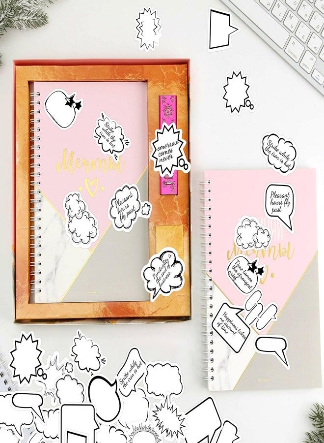 OIIKI White Dialog Box Paper Stickers, OIIKI 90PCS Small Talking Box Stickers to Write on, Self-Adhesive Thought Dialog Stickers for Notes, Planners, Dairy for Women Girls - Image 3