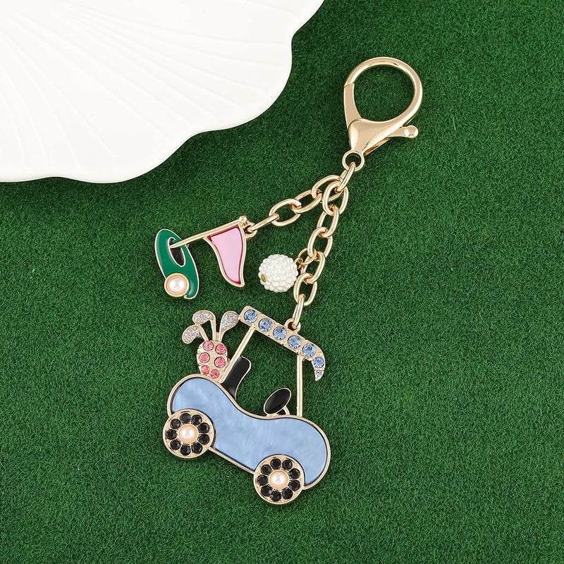 Madison Tyler Golf Cute Sport Keychains for Women | Bag Charms for Handbags | Gold Plated Purse Charms for Handbags Decor Backpack Bag Trendy - Image 2