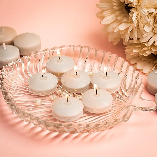 AURA DECOR AuraDecor Nuggets Scented Floating Candles || Aromatherapy || Water Floating Candle || Home Decoration || Burning Time 3 Hours (Set of 12) (𝗝𝗮𝘀𝗺𝗶𝗻𝗲) - Image 1