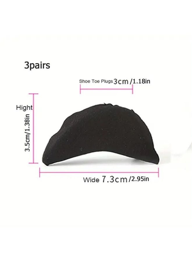 Beige Shoe Inserts 2 Pairs Comfortable Breathable Filler For Loose Shoes Men Women - Image 3