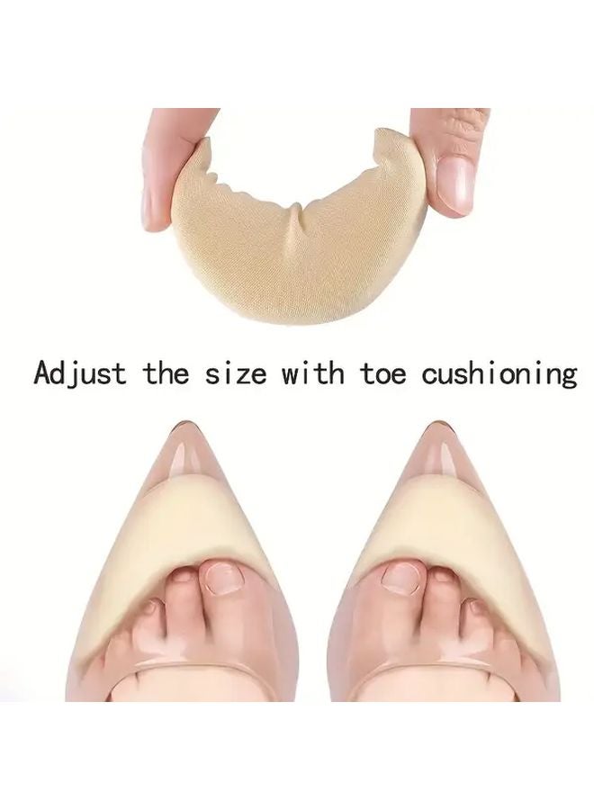 Beige Shoe Inserts 2 Pairs Comfortable Breathable Filler For Loose Shoes Men Women - Image 1