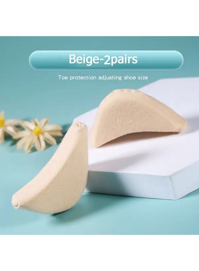 Beige Shoe Inserts 2 Pairs Comfortable Breathable Filler For Loose Shoes Men Women - Image 5