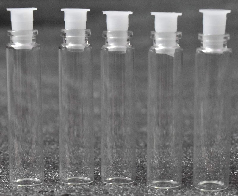 Ritedeal Plain neck glass vial glass bottle transparent quality neutral glass for medicine liquid storage 144 bottles per box 8ml Two dram glass vial with plastic cork - Image 1