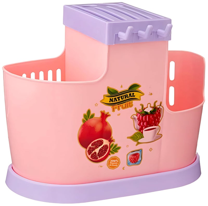 Plastic Spoon and Fork Dispenser - Durable and hygienic kitchen utensil storage solution with easy dispensing features, perfect for restaurants, cafeterias, and home use. - Image 1