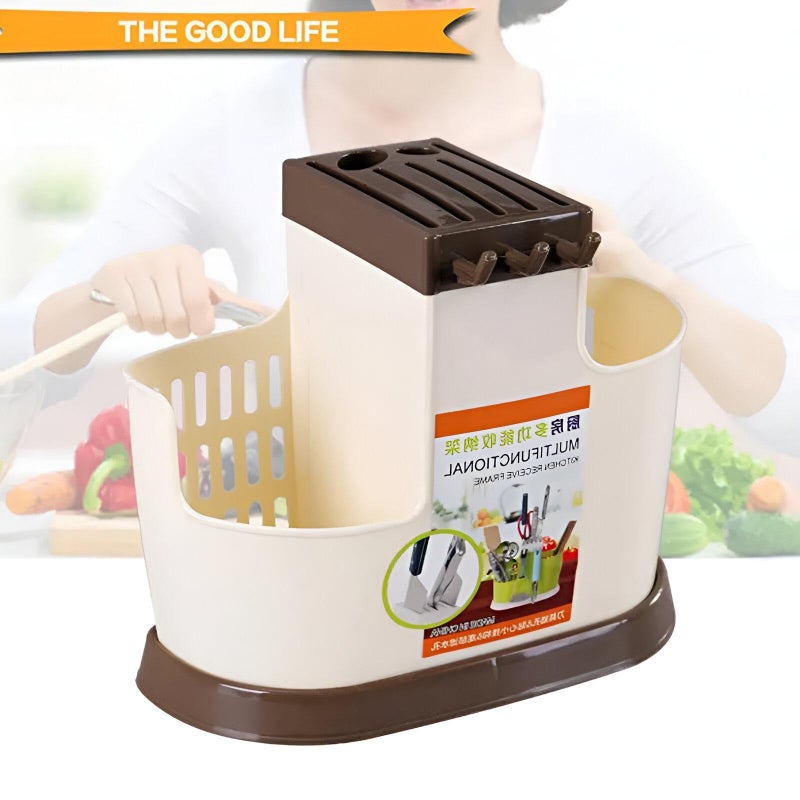 Plastic Spoon and Fork Dispenser - Durable and hygienic kitchen utensil storage solution with easy dispensing features, perfect for restaurants, cafeterias, and home use. - Image 3