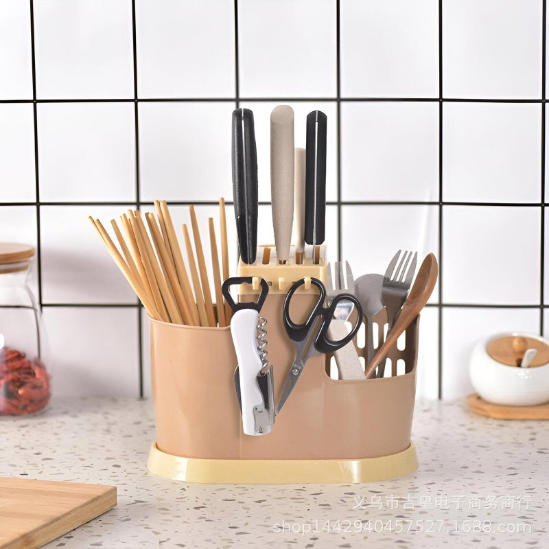 Plastic Spoon and Fork Dispenser - Durable and hygienic kitchen utensil storage solution with easy dispensing features, perfect for restaurants, cafeterias, and home use. - Image 4