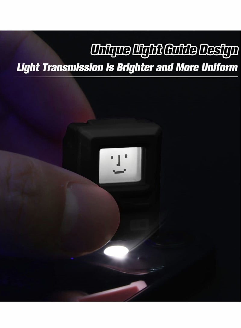 Captaintech Custom Keycaps for Esc Key and Tab Key - Magnetic Light Transmission Keycaps - Classic Retro Mechanical Backlit Keyboard Esc Tab Keycap for GK61 GK64 SK87 GH60 PC Gamer ect Most Keyboard(Black) KSA | - Image 2