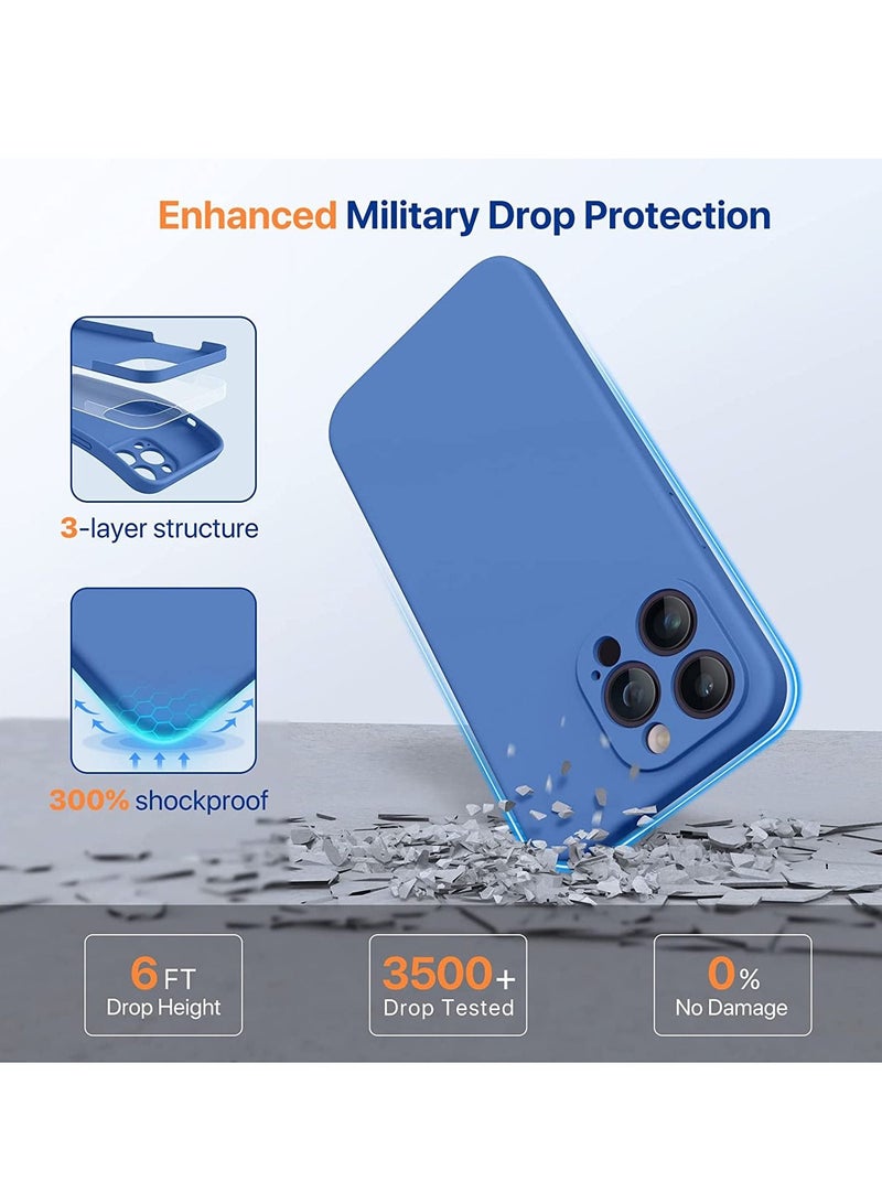 iPhone 14 Pro Max Case, with 2 Pack Screen Protectors,[Upgraded Enhanced Camera Protection],Shockproof Liquid Silicone Case with Microfiber Lining,6.7 incH - Image 3