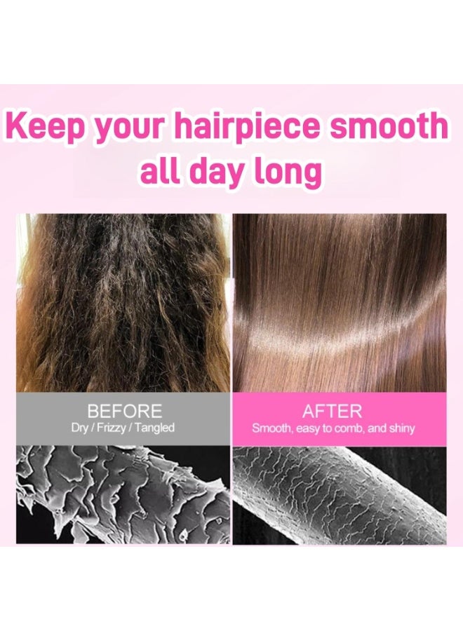 PURC 2-IN-1 Wig Shampoo, Wig Leave-In Conditioner  Detangling Spray for Synthetic Hair, Moisturizing Hydrating Hair Spray, Wig Care Melting Spray, Anti-Frizz Wig Detangler and Conditioning Mist for Easy Styling 80ml - Image 2