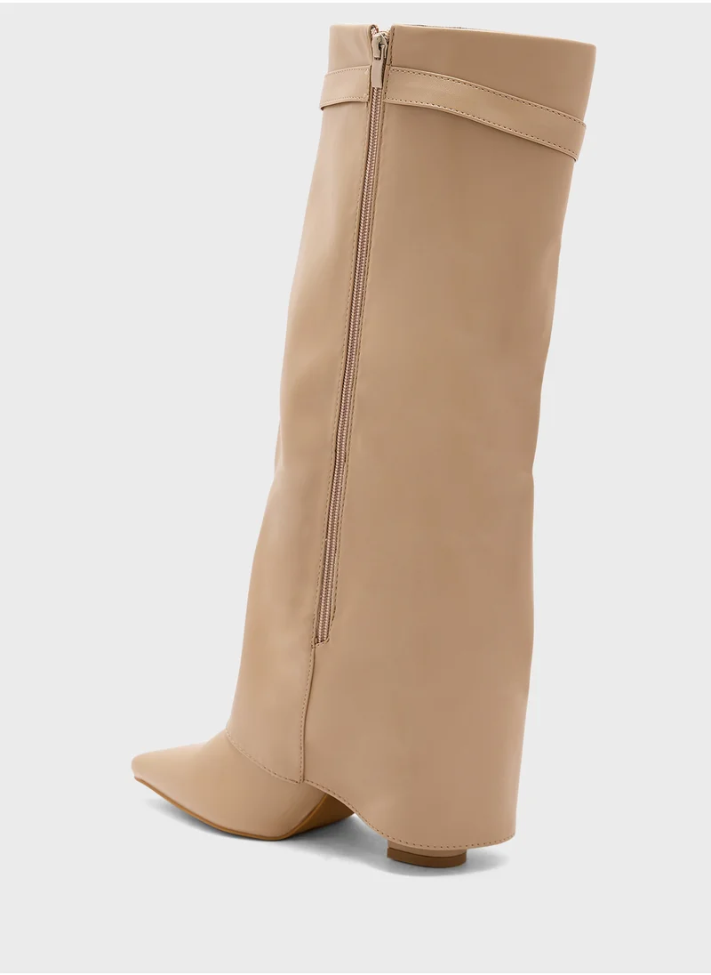 Truffle Black Heel Boot
