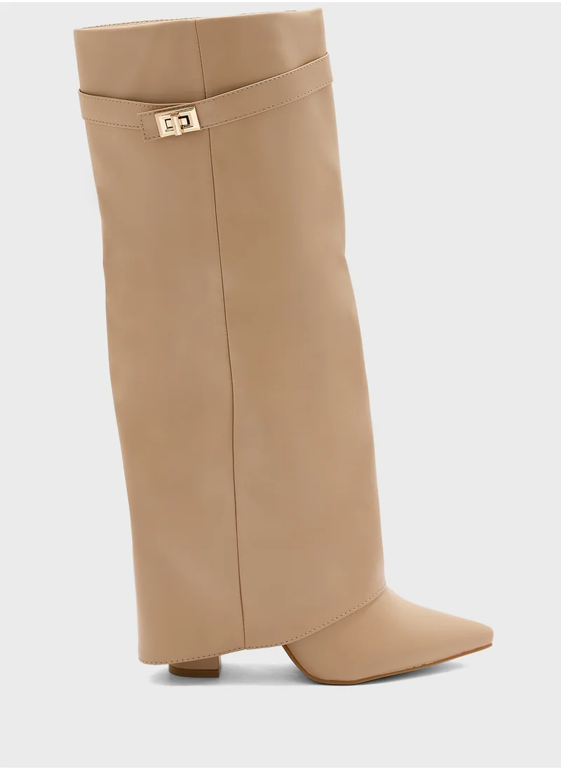 Truffle Black Heel Boot