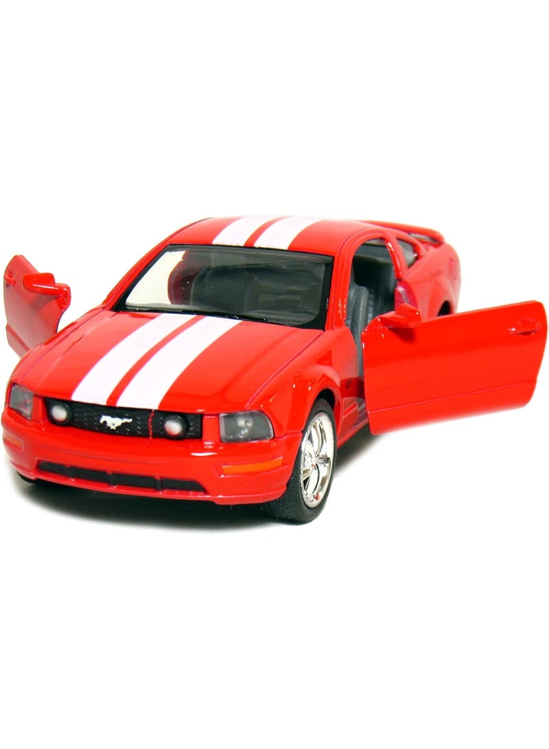 KiNSMART - 2006 Ford Mustang GT 1:38 Scale 5" Die Cast Metal Model Toy Car (Red Race) - Image 1