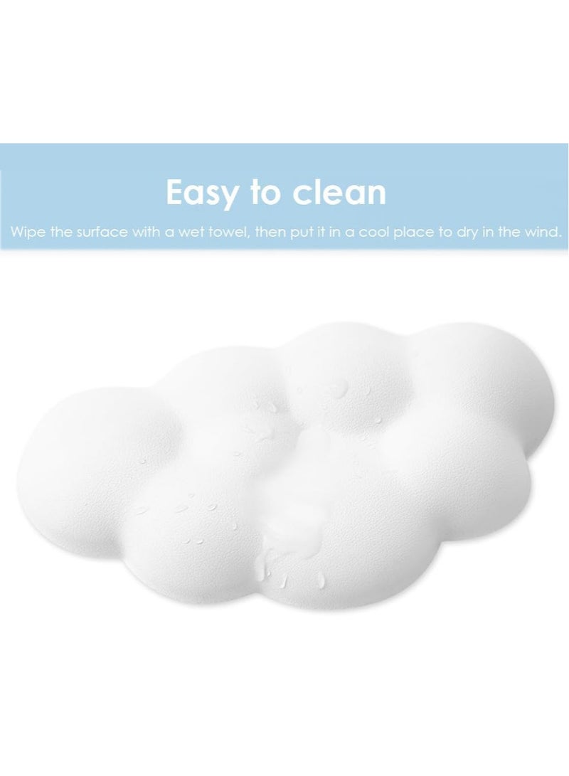 Wrist Rest for Mouse,Mouse Wrist Pad,Cloud Shape,Ergonomic Soft PU Leather Memory Foam Wrist Pain Relief Mouse Wrist Support Pad with Anti-Skid Base for Office School Home Laptop & Computer Mouse (Whi  - Image 5