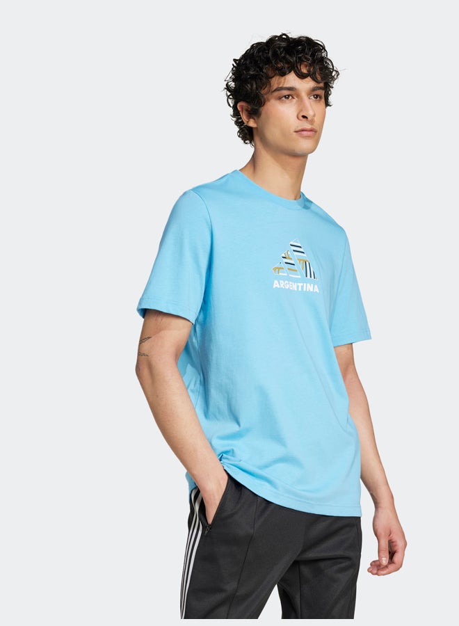 Adidas Argentina Football Fan Graphic T-Shirt - Image 4