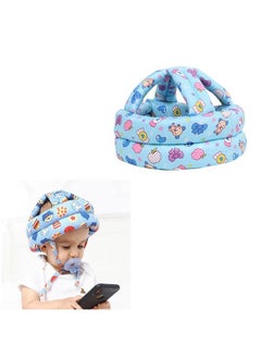 Safe-O-Kid Baby No Bumps Safety Cotton Helmet Head Protection Cushion Bumper Headguard For Infant Toddler Blue  - Image 2