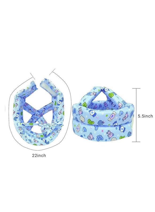 Safe-O-Kid Baby No Bumps Safety Cotton Helmet Head Protection Cushion Bumper Headguard For Infant Toddler Blue  - Image 5