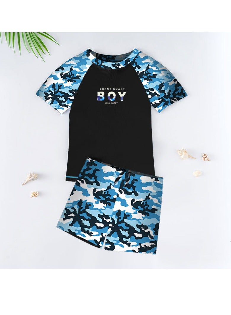 Loquat 2-Piece Kids Swimwear Set – Breathable Quick-Dry Polyester, Soft u0026 Stretchy, Round Neck, Ideal for Beach u0026 Pool - Image 3