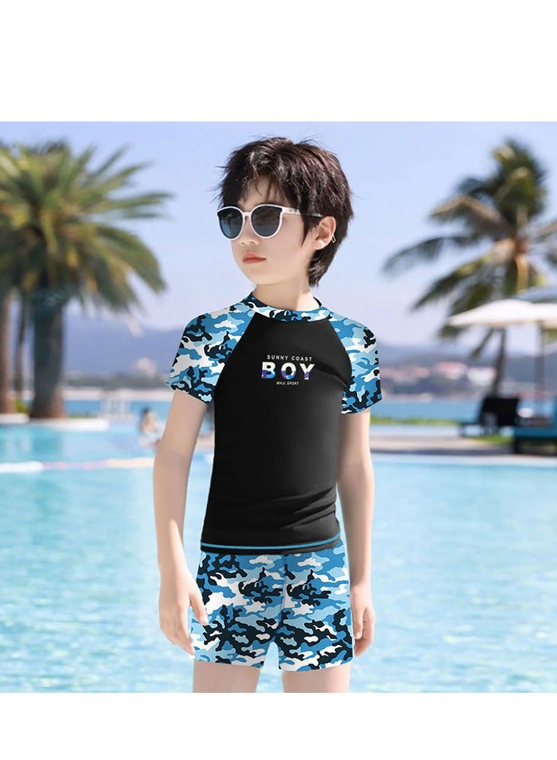 Loquat 2-Piece Kids Swimwear Set – Breathable Quick-Dry Polyester, Soft u0026 Stretchy, Round Neck, Ideal for Beach u0026 Pool - Image 4