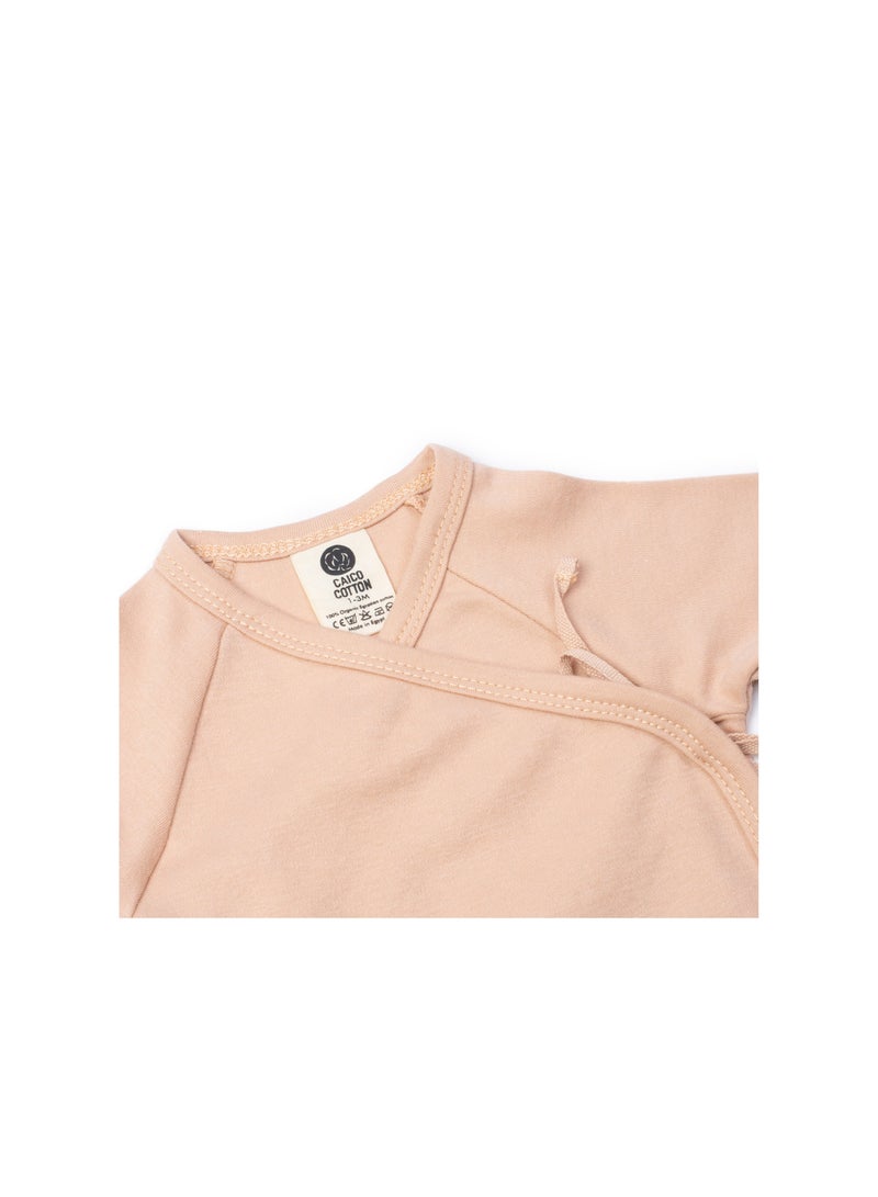 Baby bodysuit wrapover - Dusty Blush
