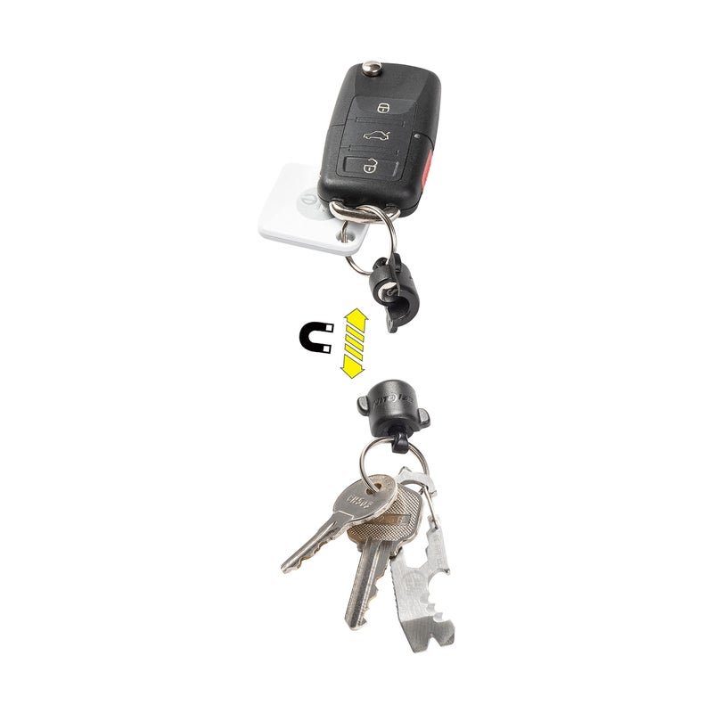 NITE IZE Nite Ize Polycarbonate Keyring 360 Magnetic Quick Connector, Magnetic Locking Split Rings for Keys  - Image 4