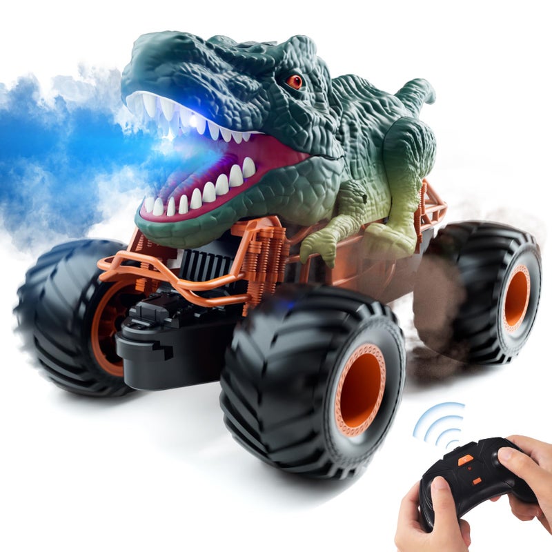 Bennol Remote Control Dinosaur Car, 2.4Ghz RC Truck for Toddlers, Electric Hobby RC Car Toys with Light & Sound Spray Birthday Gift for 3 4 5 6 7 8 Year olds Kids Boys Girl - Image 1