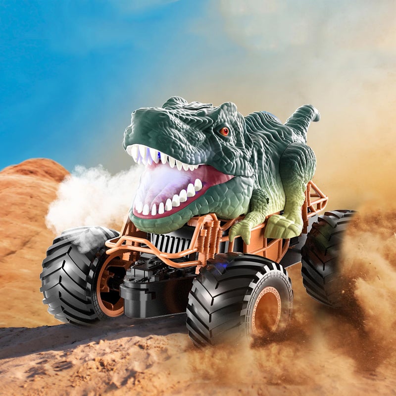 Bennol Remote Control Dinosaur Car, 2.4Ghz RC Truck for Toddlers, Electric Hobby RC Car Toys with Light & Sound Spray Birthday Gift for 3 4 5 6 7 8 Year olds Kids Boys Girl - Image 5