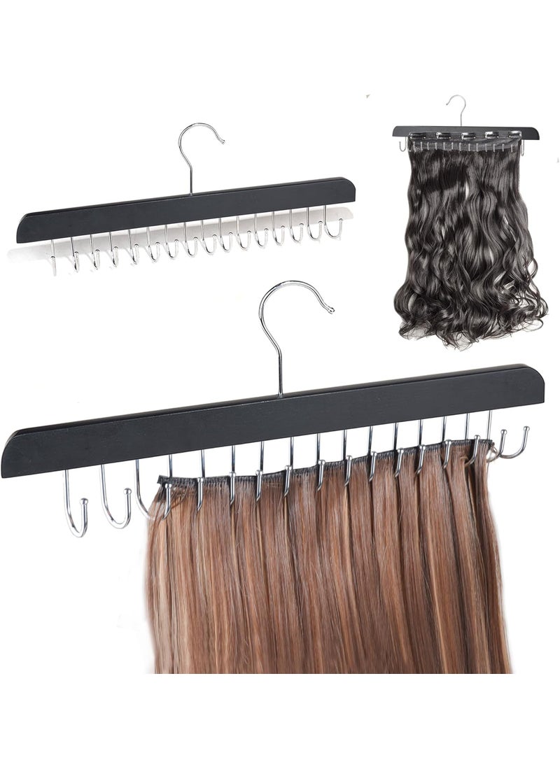 Modpion Extra Long Hair Extension Holder Hair Extension Hanger for Full Length Weft Professional Hair Rack Holds Multi-Layer for Styling, Washing, Drying, Coloring for Barber Shop/Home 