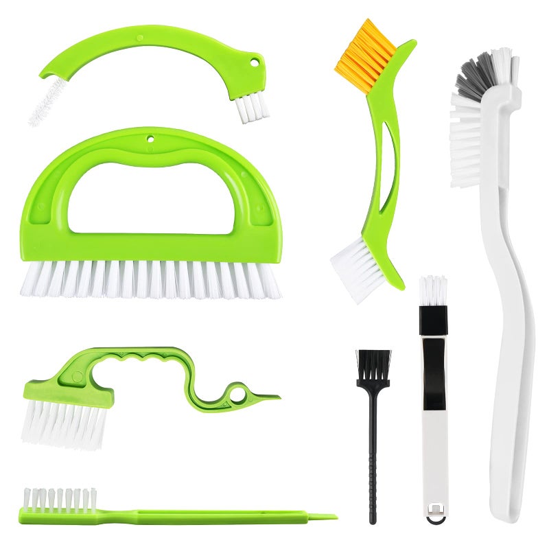 LeeLoon 8 Pack Grout Cleaner Brush Handheld Groove Gap Cleaning Tools Tile Joint Scrub Brush to Deep Clean Household Cleaning Brushes for Window Door Track Stove Tops Shower Kitchen Seams Floor Lines - Image 3