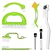 LeeLoon 8 Pack Grout Cleaner Brush Handheld Groove Gap Cleaning Tools Tile Joint Scrub Brush to Deep Clean Household Cleaning Brushes for Window Door Track Stove Tops Shower Kitchen Seams Floor Lines - Image 1