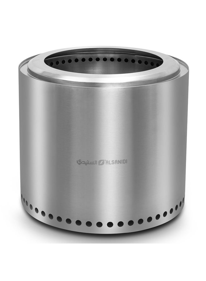 AL SANIDI موقد إشعال الحطب المذهل، فضي، الحجم 38*32.5 سم - Image 1