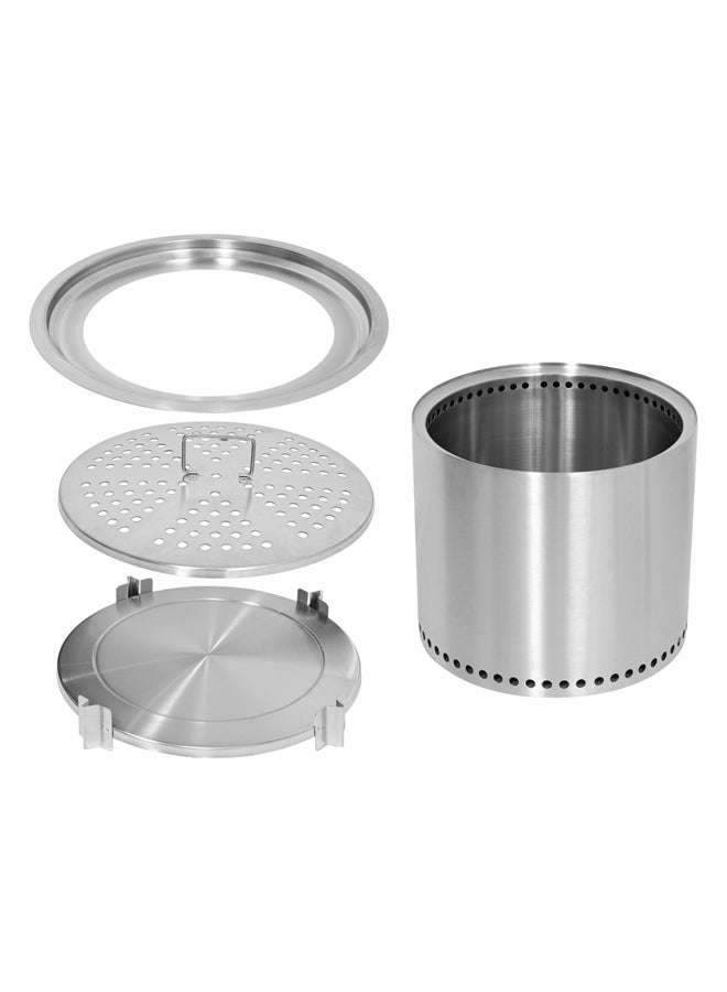 AL SANIDI موقد إشعال الحطب المذهل، فضي، الحجم 38*32.5 سم - Image 4