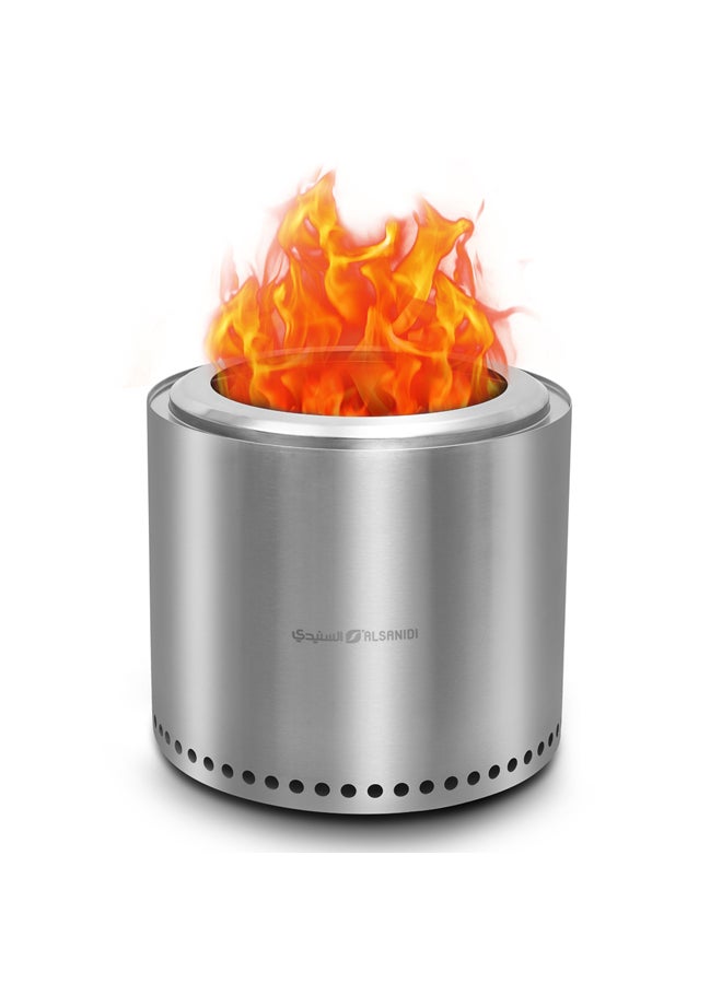 AL SANIDI موقد إشعال الحطب المذهل، فضي، الحجم 38*32.5 سم - Image 2