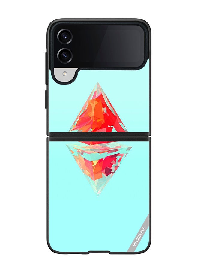 VR CREATIVE Protective Case Cover For Samsung Galaxy Z Flip4 Etherium Design Multicolour - Image 1